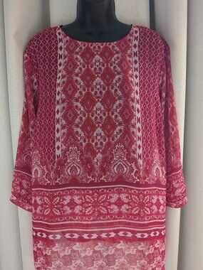 Pink / White Light Weight Top / Blouse